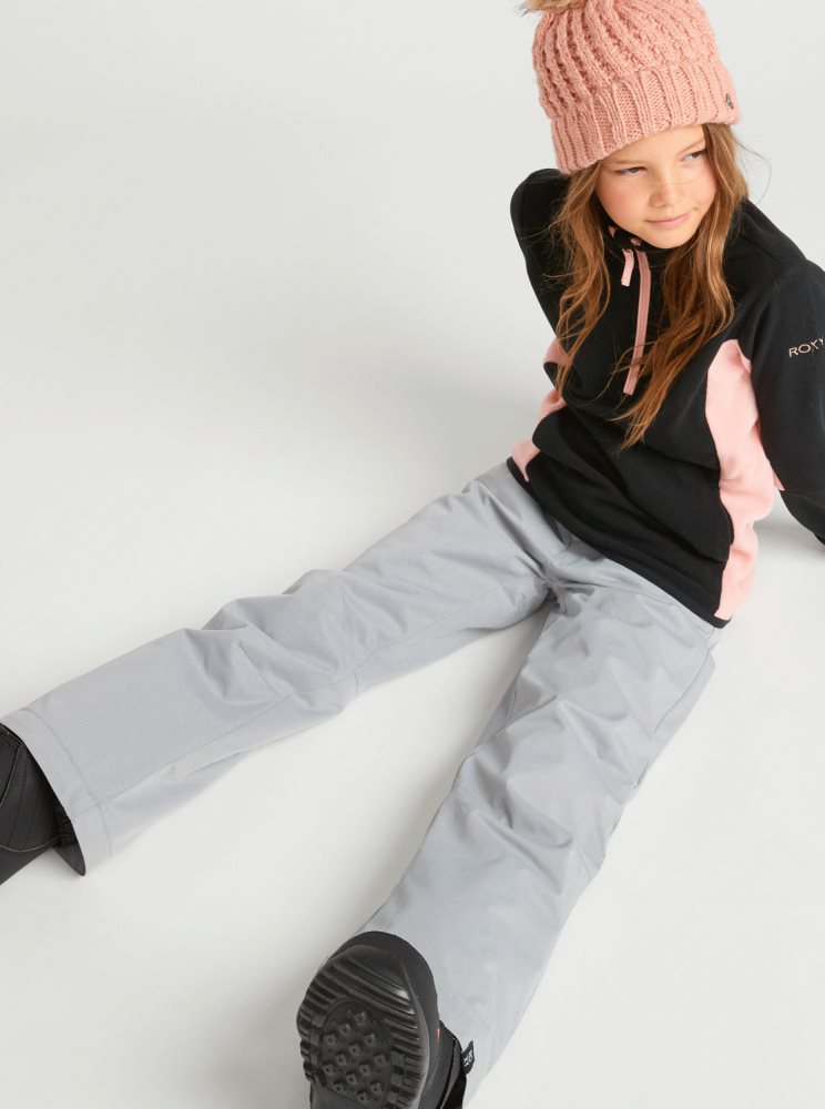 Grey Kids\' Roxy 4-16 Diversion Insulated Snow Pants | USA KLZS-61854