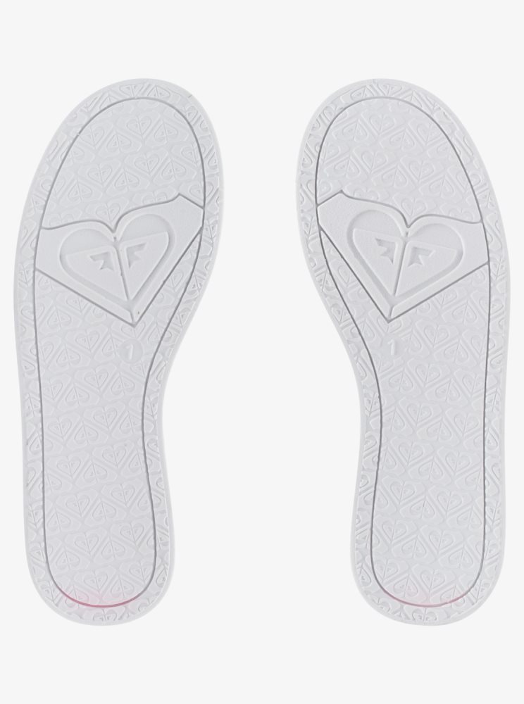 Grey / Pink Kids' Roxy 4-16 Minnow Slip On Shoes | USA GBWD-37024