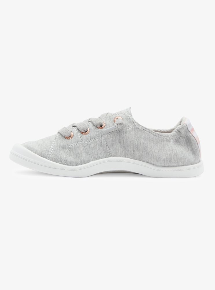 Grey / White Women's Roxy Bayshore Sneakers | USA GWRJ-58032