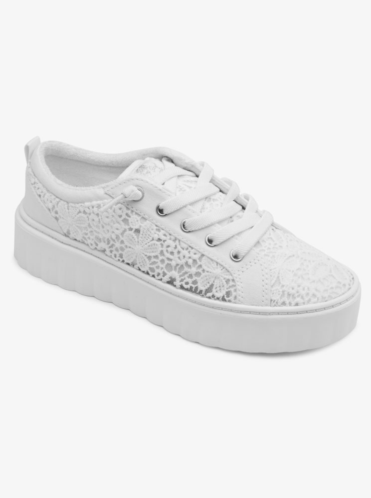 Grey / White Women's Roxy Sheilahh Slip On Shoes | USA PGDL-52174