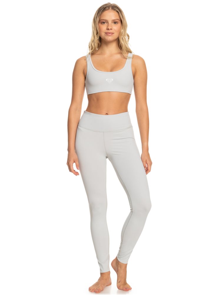 Grey Women's Roxy Kelia Essential Workout Leggings | USA TVOI-16748