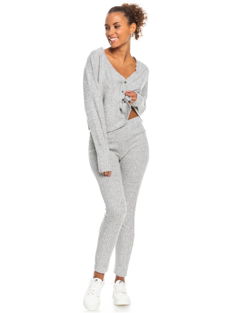 Grey Women's Roxy Lazy Day Non-Denim Pants | USA NYPL-93145