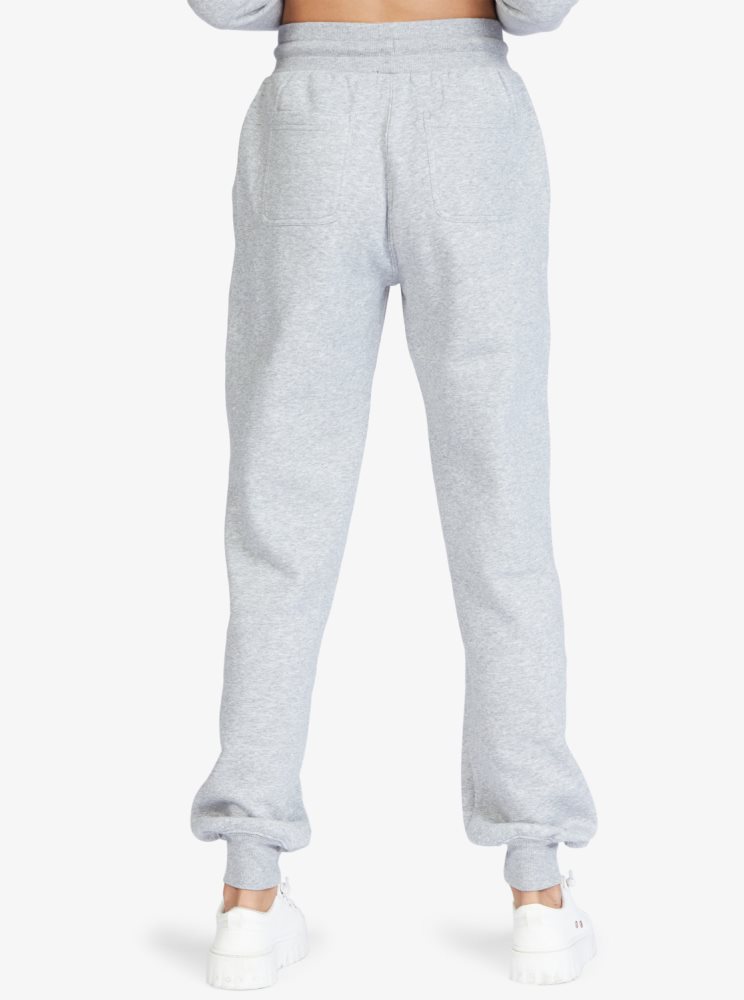 Grey Women's Roxy Logo From Home Sweatpants | USA BDAG-53064