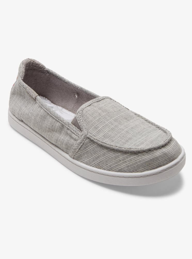 Grey Women\'s Roxy Minnow Slip On Shoes | USA PZXD-79056