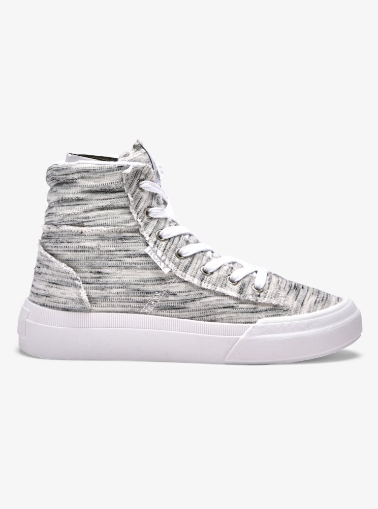 Grey Women's Roxy Rae Mid-Top Sneakers | USA YAPG-18047