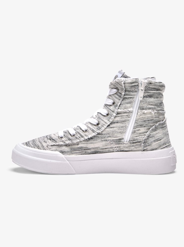 Grey Women's Roxy Rae Mid-Top Sneakers | USA YAPG-18047