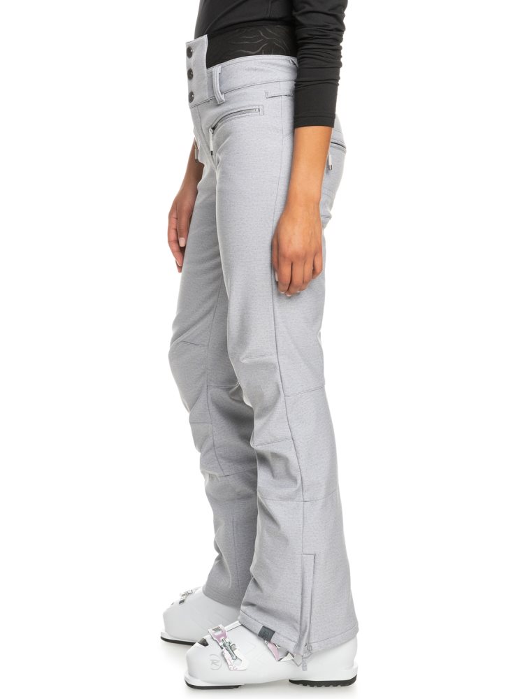 Grey Women's Roxy Rising High Shell Snow Pants | USA SBPQ-43758