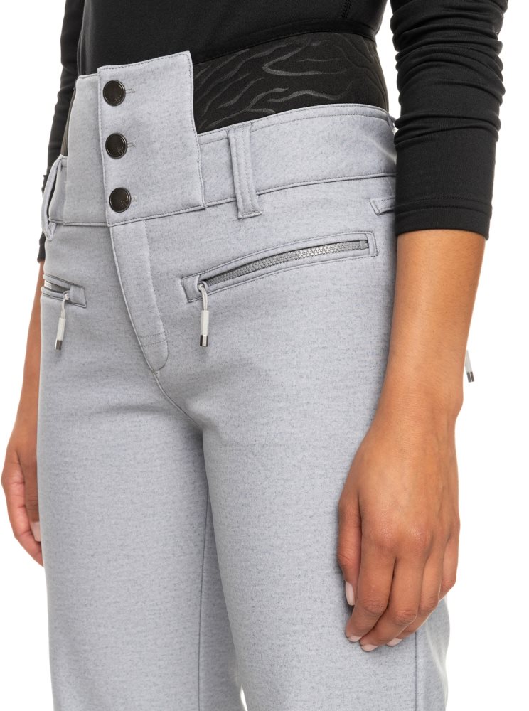 Grey Women's Roxy Rising High Shell Snow Pants | USA SBPQ-43758