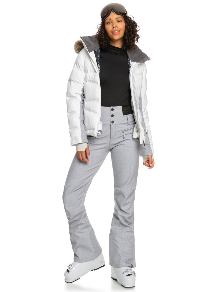 Grey Women's Roxy Rising High Shell Snow Pants | USA SBPQ-43758