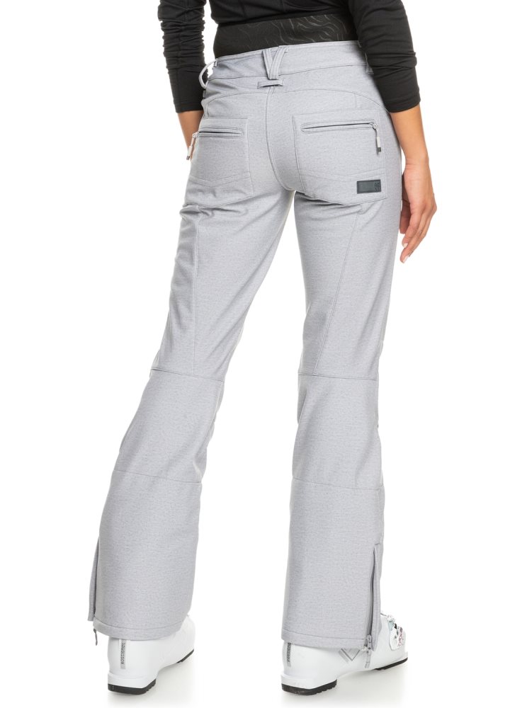 Grey Women's Roxy Rising High Shell Snow Pants | USA SBPQ-43758