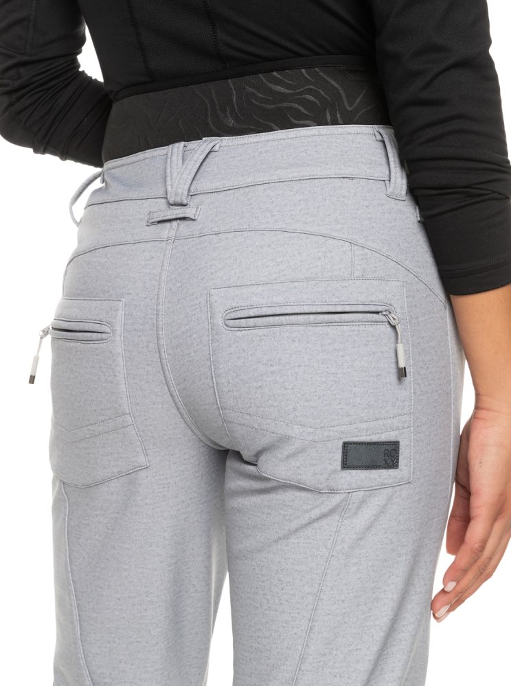 Grey Women's Roxy Rising High Shell Snow Pants | USA SBPQ-43758