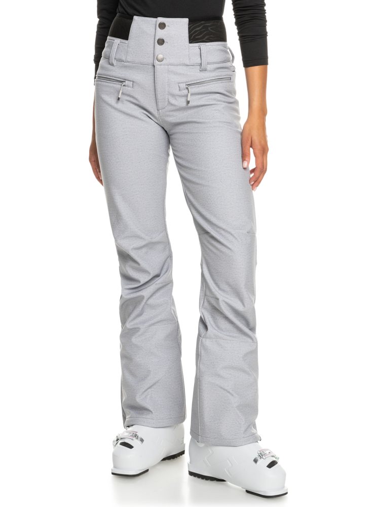 Grey Women\'s Roxy Rising High Shell Snow Pants | USA SBPQ-43758