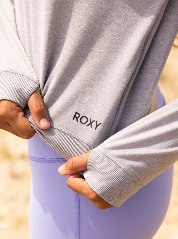 Grey Women's Roxy Sun Might Shine Long Sleeve T Shirts | USA UDVM-95160