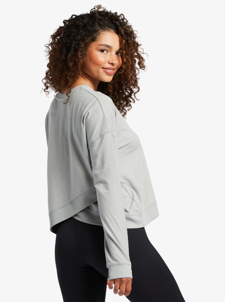 Grey Women's Roxy Sun Might Shine Long Sleeve T Shirts | USA UDVM-95160