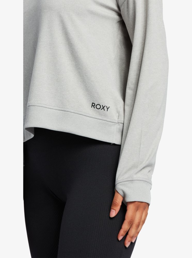 Grey Women's Roxy Sun Might Shine Long Sleeve T Shirts | USA UDVM-95160