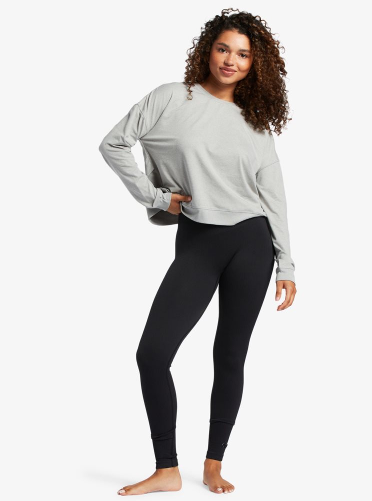 Grey Women's Roxy Sun Might Shine Long Sleeve T Shirts | USA UDVM-95160