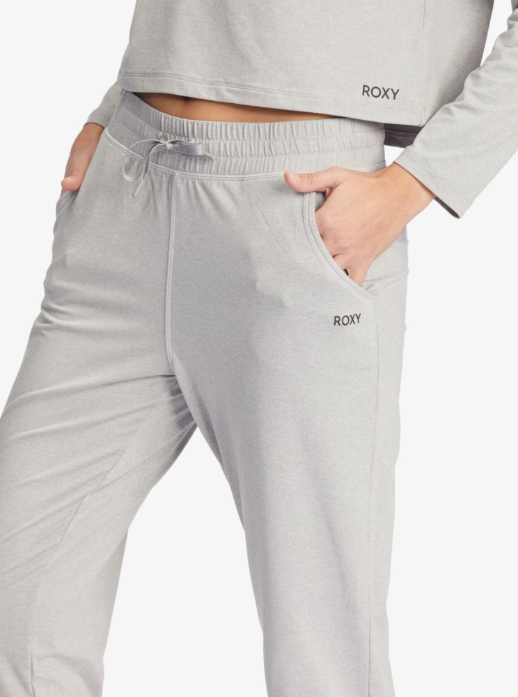 Grey Women's Roxy Sun Might Shine Workout Pants | USA PQTZ-63015