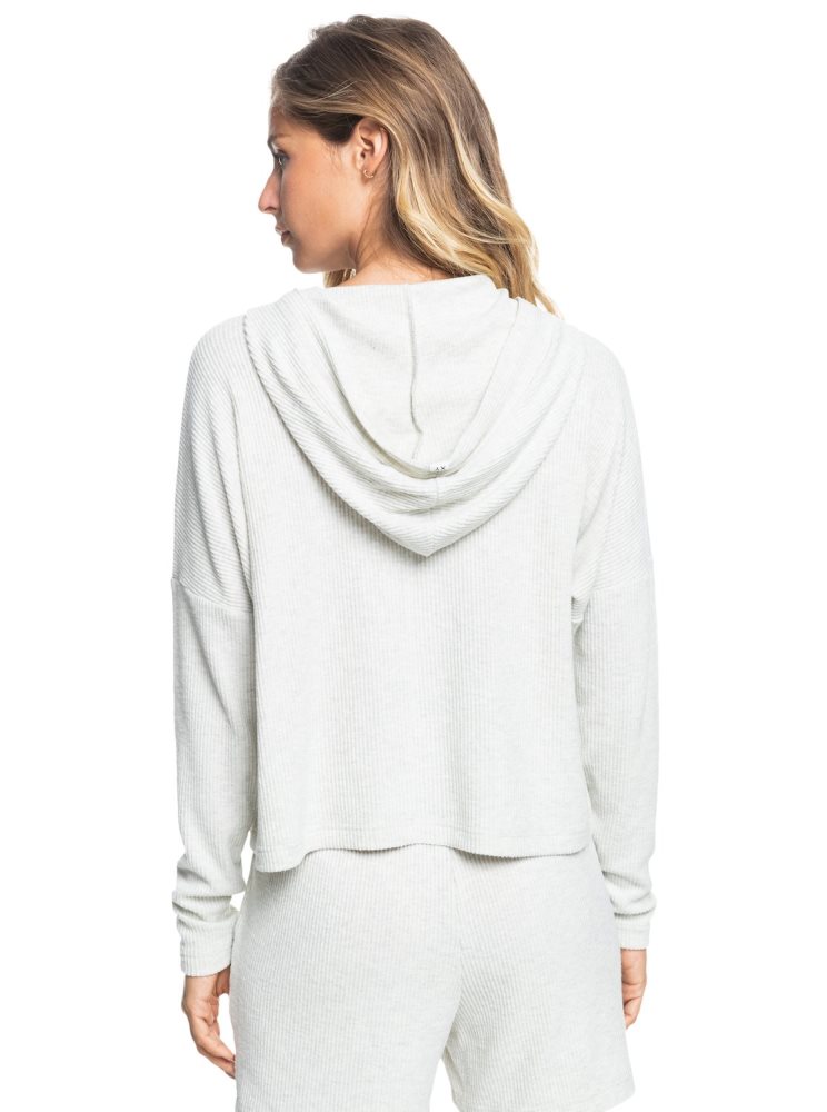 Grey Women's Roxy Sunday Morning Hoodie | USA EOQX-67805