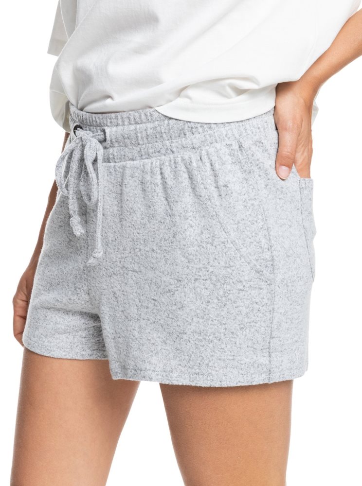 Grey Women's Roxy bidden Summer Sweatshorts Shorts | USA APMY-09618