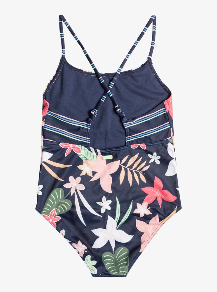 Indigo Kids' Roxy 7-16 Vacay Life One Piece Swimsuits | USA ZUCS-94710