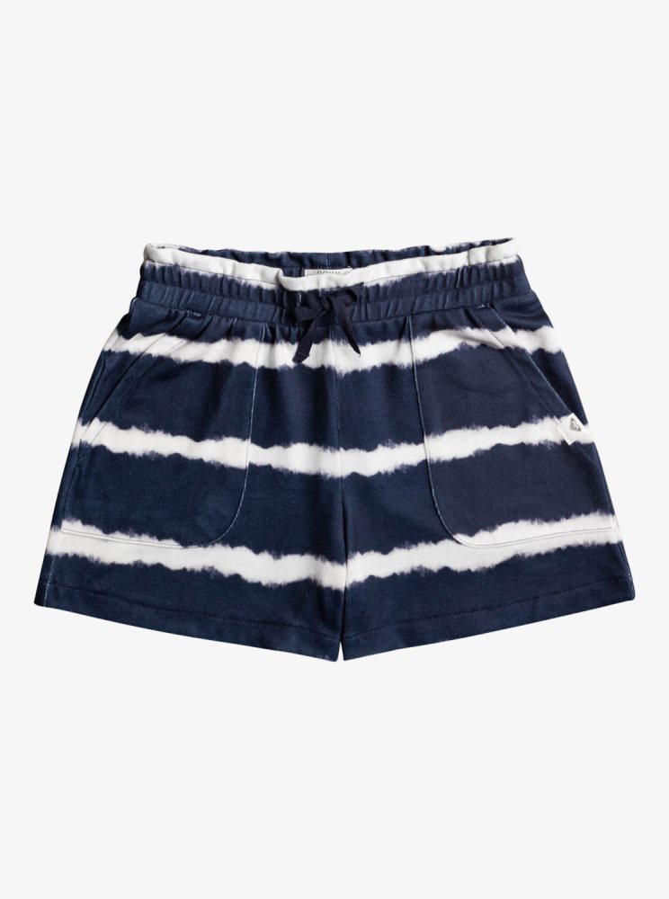 Indigo Stripes Kids\' Roxy Unstoppable Shorts | USA RPDH-50179