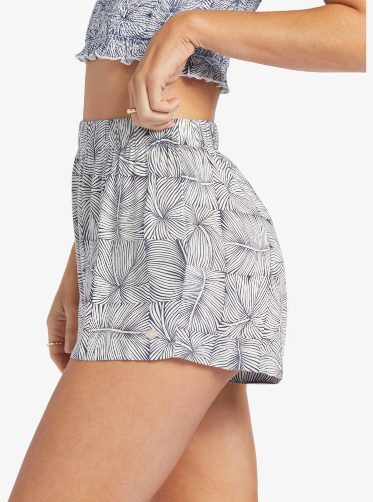 Indigo Women's Roxy Easy Does It High Waist Shorts | USA QWMJ-89617