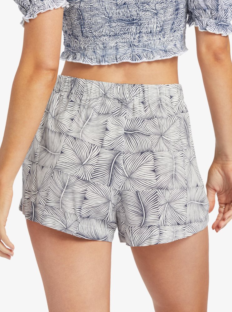 Indigo Women's Roxy Easy Does It High Waist Shorts | USA QWMJ-89617