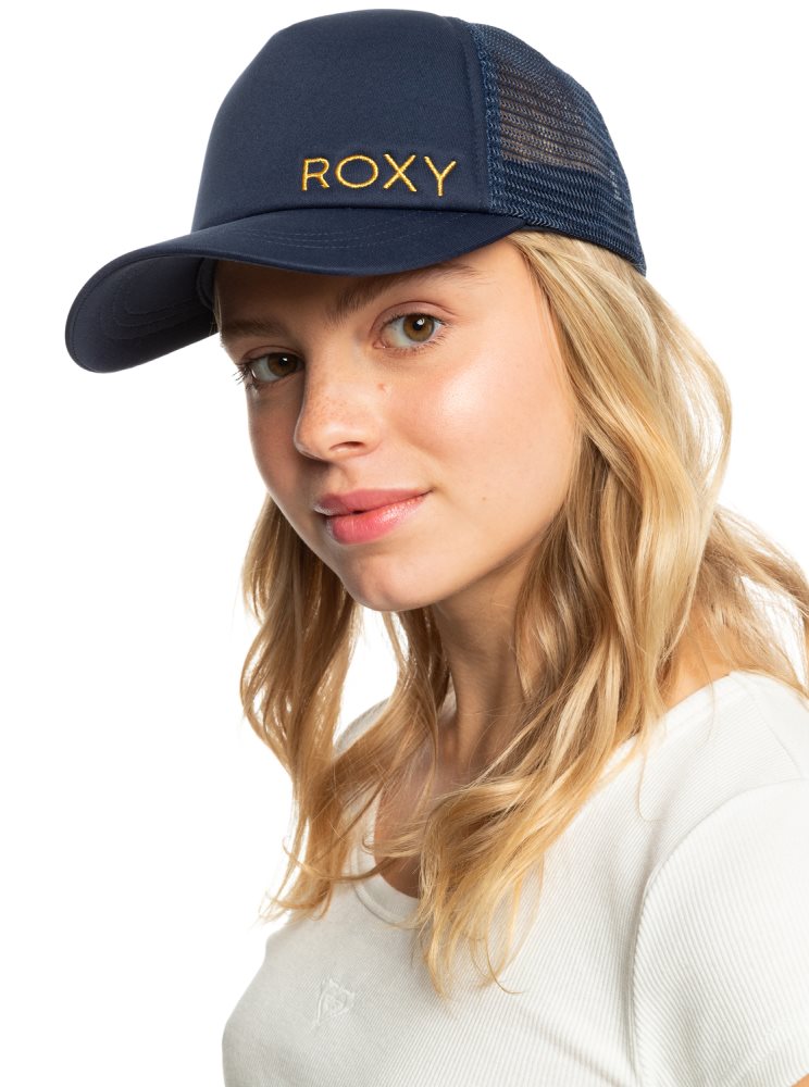 Indigo Women's Roxy Finishline Trucker Hats | USA OCWP-72564