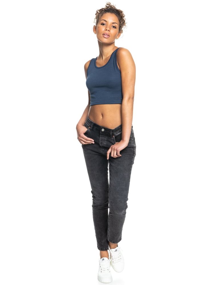 Indigo Women's Roxy Good Keepsake Crop Tops | USA OGFK-42680