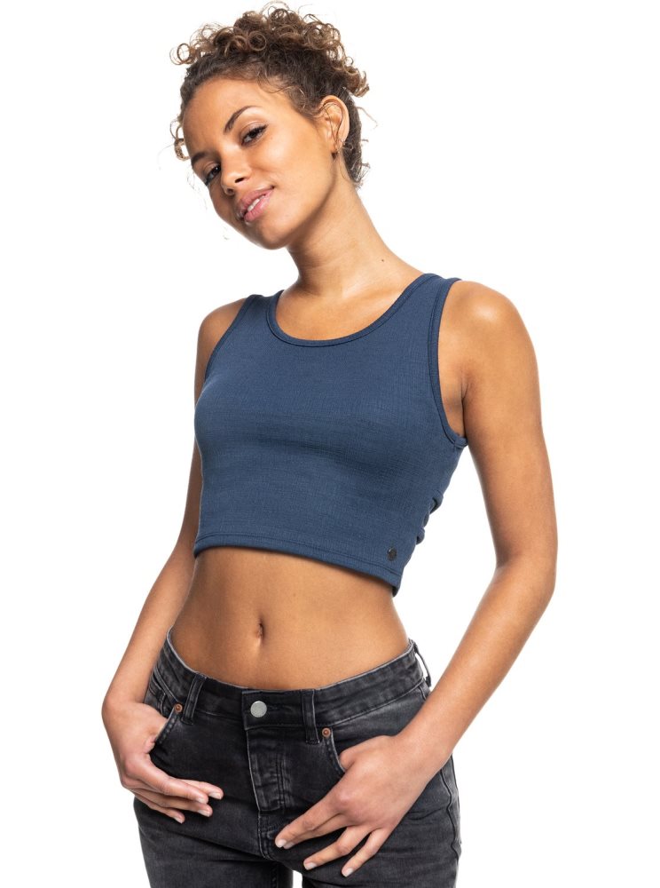 Indigo Women\'s Roxy Good Keepsake Crop Tops | USA OGFK-42680