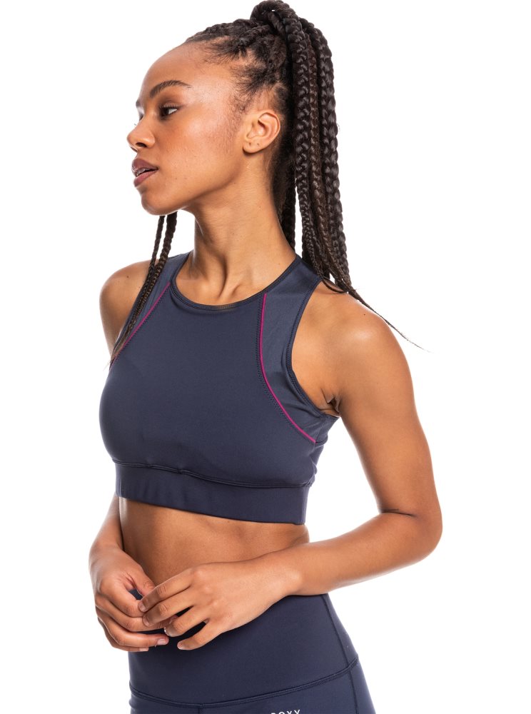 Indigo Women's Roxy Interstellar Disco Medium Support Sports Bra | USA AIPV-05462