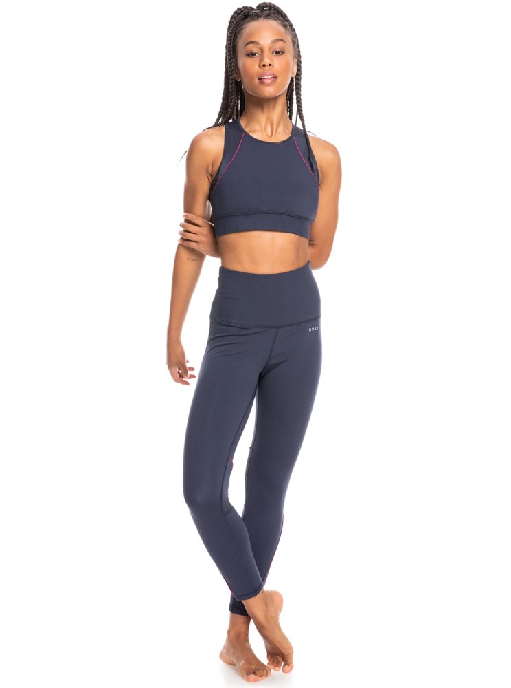 Indigo Women's Roxy Interstellar Disco Medium Support Sports Bra | USA AIPV-05462