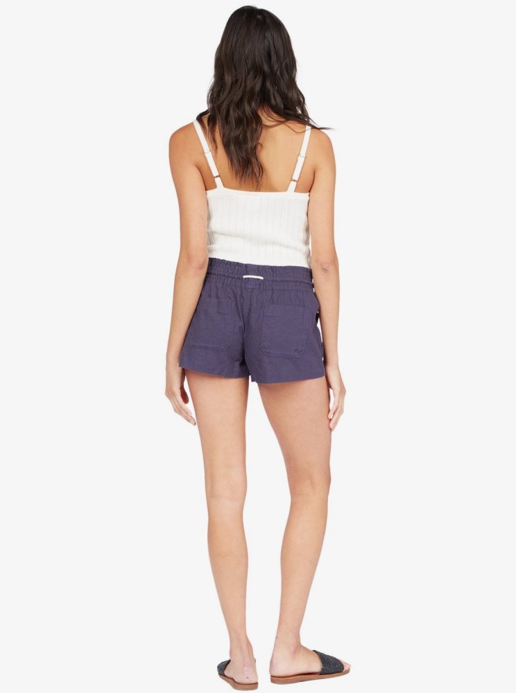 Indigo Women's Roxy Oceanside Elasticized Shorts | USA KXMG-09642