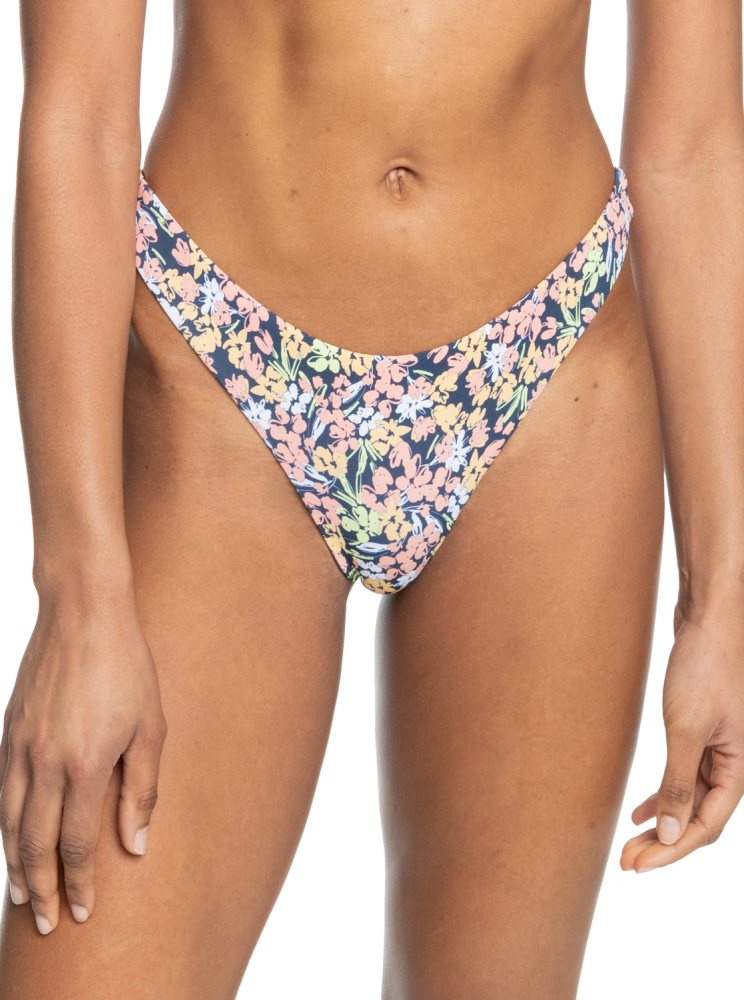 Indigo Women's Roxy Printed Beach Classics Mini Bikini Bottoms | USA DNZR-85476