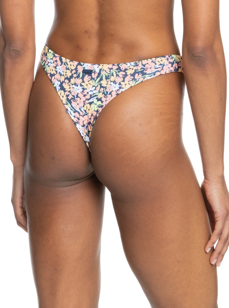 Indigo Women's Roxy Printed Beach Classics Mini Bikini Bottoms | USA DNZR-85476