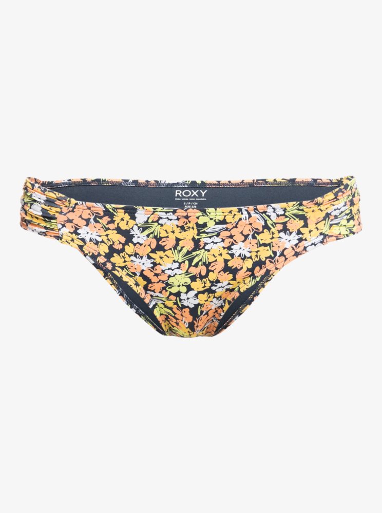 Indigo Women's Roxy Printed Beach Classics Moderate Bikini Bottoms | USA FTQR-41903