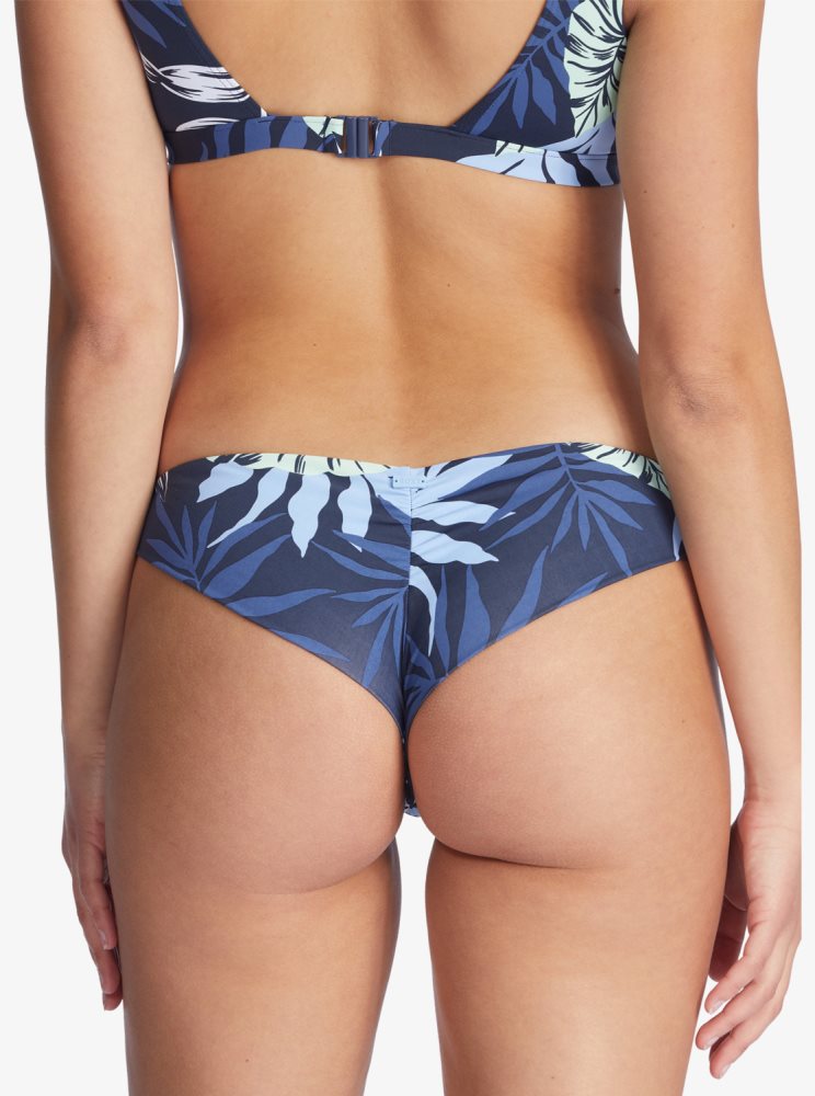 Indigo Women's Roxy Printed Beach Classics Cheeky Bikini Bottoms | USA OTZW-17654