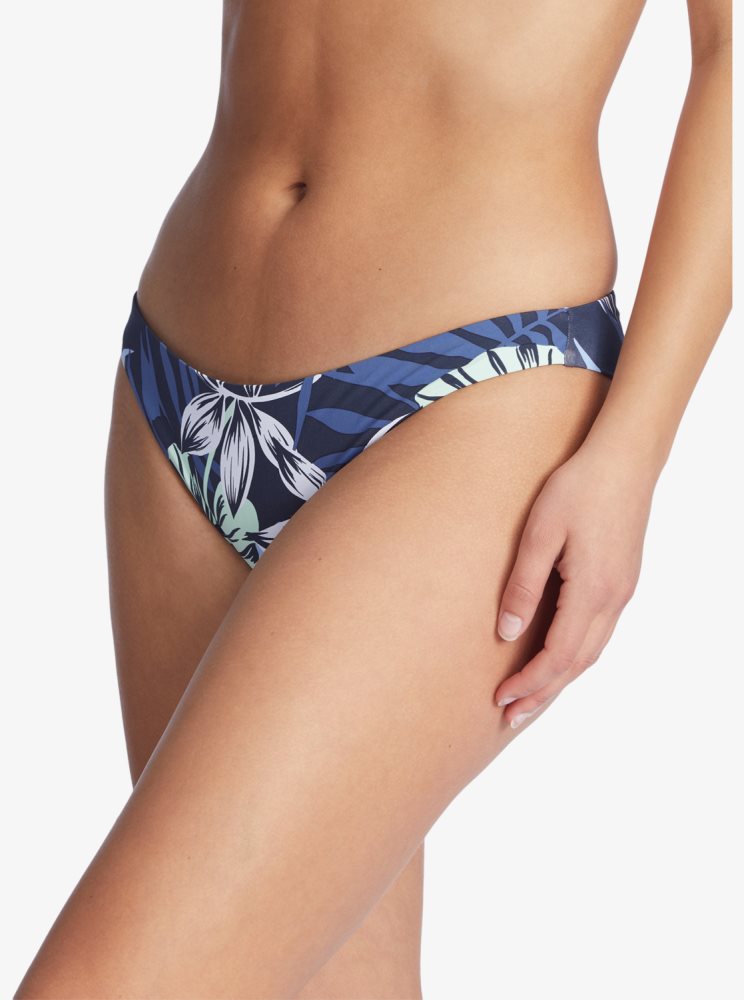 Indigo Women's Roxy Printed Beach Classics Cheeky Bikini Bottoms | USA OTZW-17654