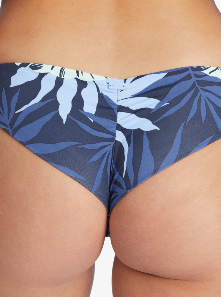 Indigo Women's Roxy Printed Beach Classics Cheeky Bikini Bottoms | USA OTZW-17654