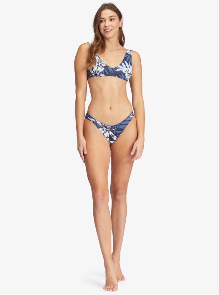 Indigo Women's Roxy Printed Beach Classics Hipster Bikini Bottoms | USA RGJY-96187