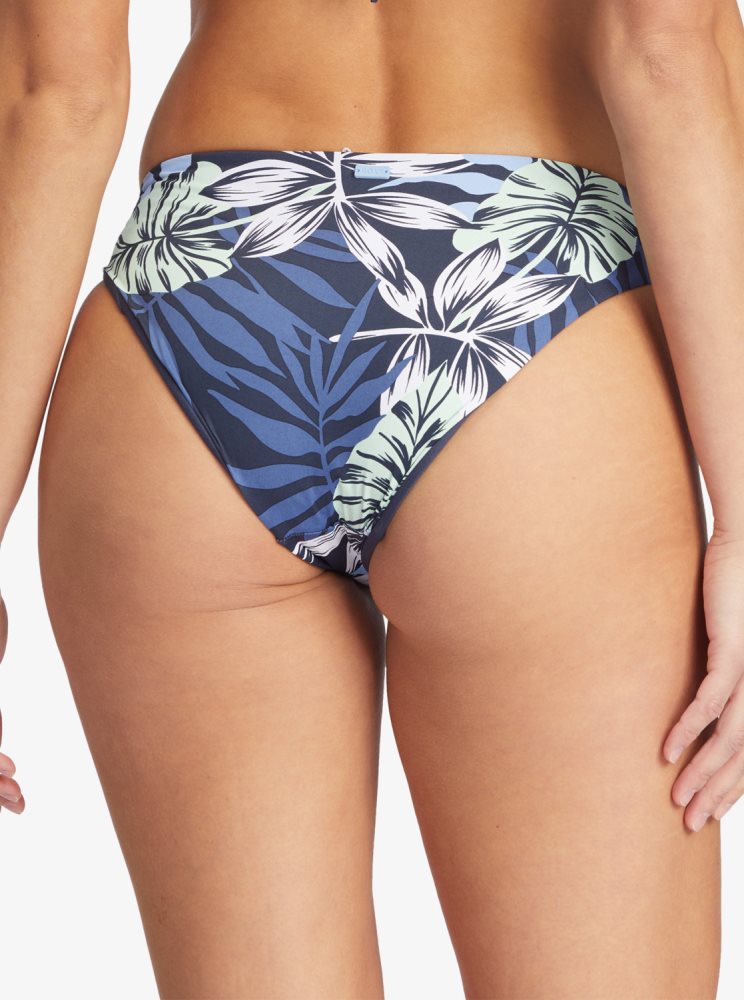 Indigo Women's Roxy Printed Beach Classics Hipster Bikini Bottoms | USA RGJY-96187