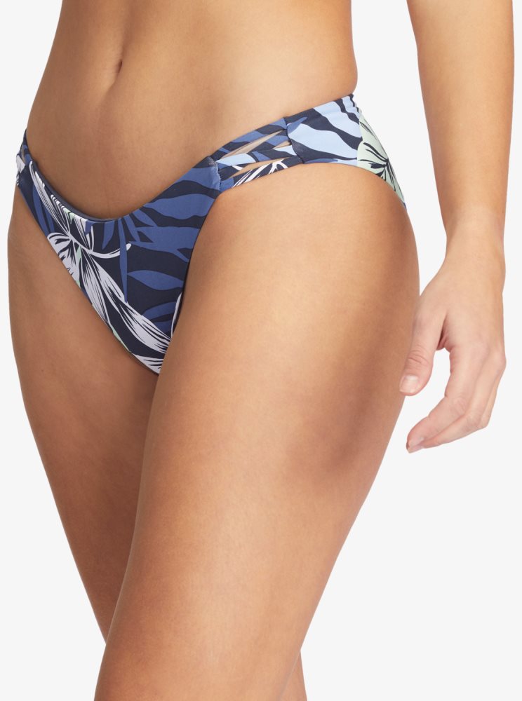 Indigo Women's Roxy Printed Beach Classics Hipster Bikini Bottoms | USA RGJY-96187