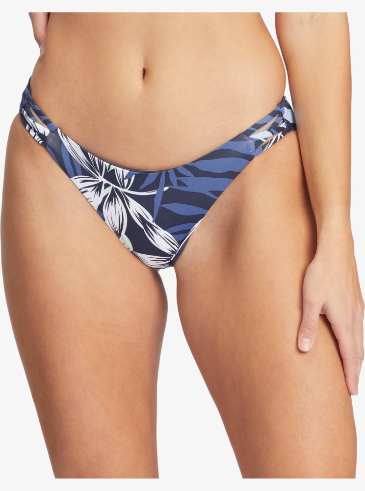 Indigo Women\'s Roxy Printed Beach Classics Hipster Bikini Bottoms | USA RGJY-96187