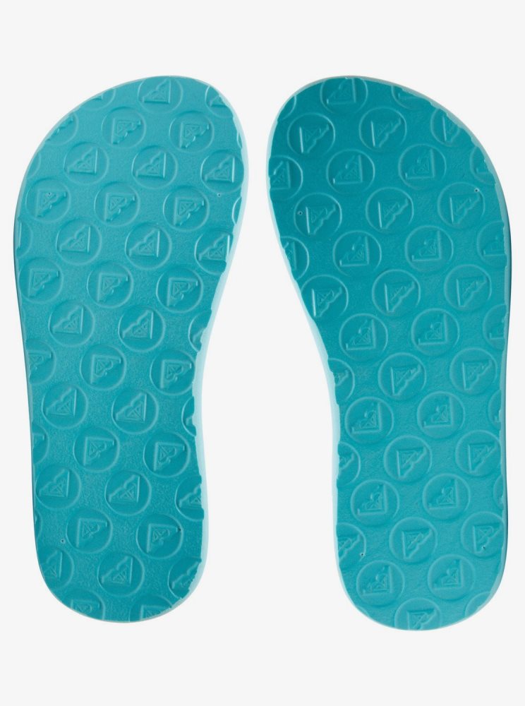 Light Blue Kids' Roxy 4-16 Vista Flip Flops | USA HVZQ-73492