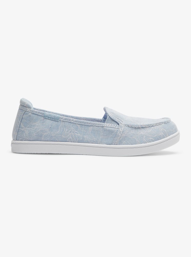 Light Blue Women's Roxy Minnow Slip On Shoes | USA MESH-45379