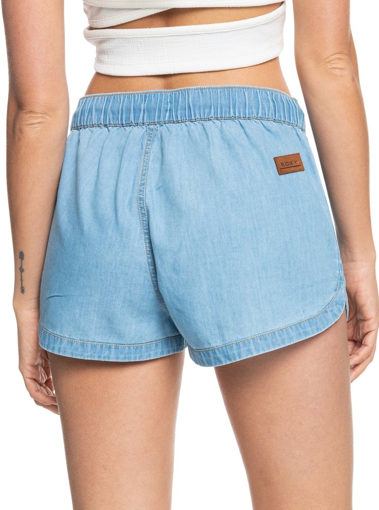 Light Blue Women's Roxy New Impossible Denim Shorts | USA WJAX-98173