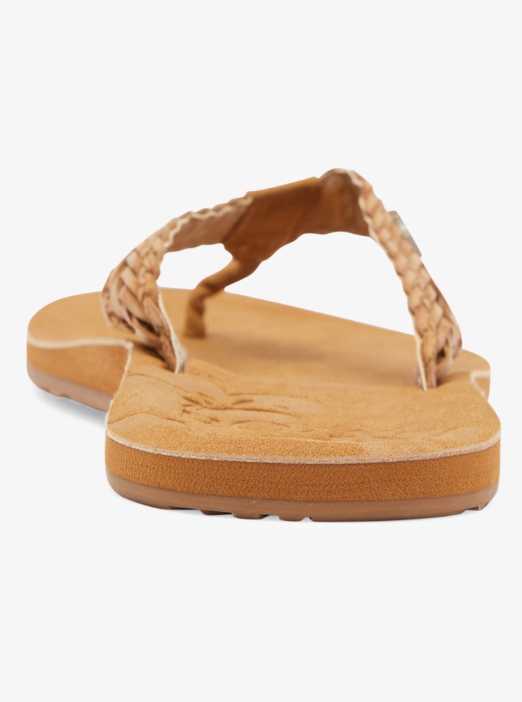 Light Brown Women's Roxy Lili Fashion Flip Flops | USA UOTG-64053