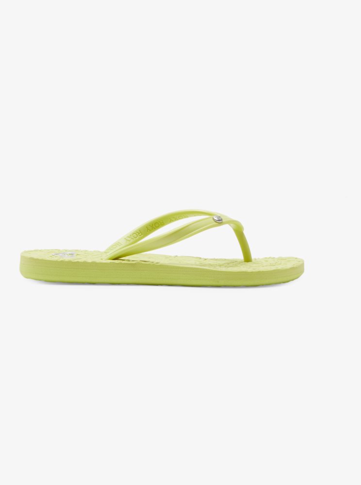 Light Green Kids' Roxy 4-16 Antilles Flip Flops | USA ECJS-67284