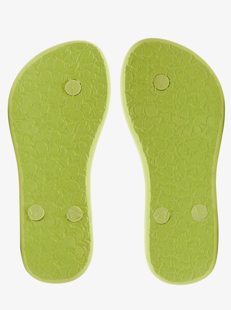 Light Green Kids' Roxy 4-16 Antilles Flip Flops | USA ECJS-67284