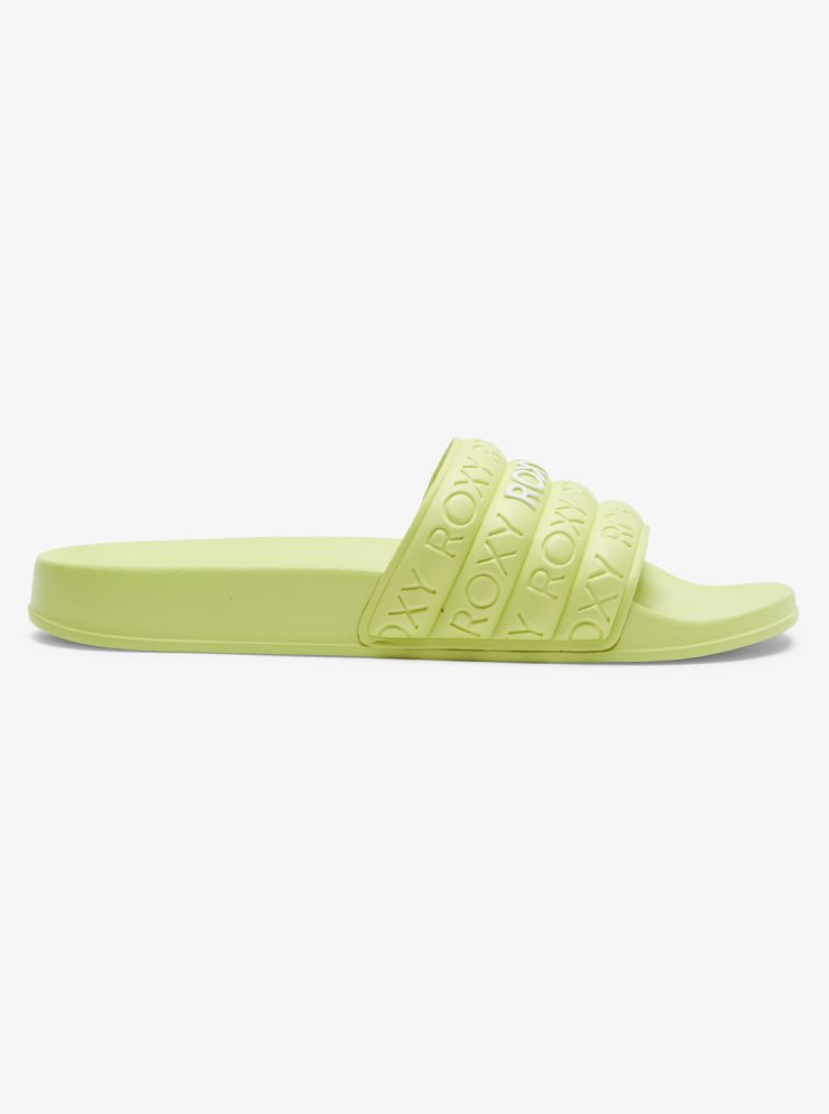 Light Green Women's Roxy Slippy Water-Friendly Sandals | USA AUSC-72836